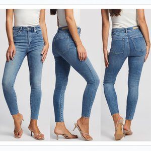 NEUW Marilyn medium wash raw hem skinny jeans